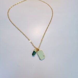 Pura Vida Emerald Quartz Pendant necklace 19.5 inches - includes free bracelet!